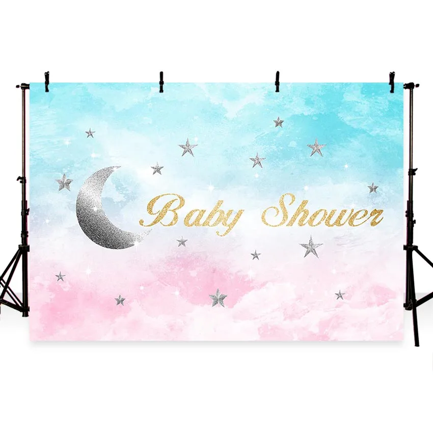 

MEHOFOTO Photography Backgrounds Baby Shower Backdrop Birthday Party Moon Stars Custom Children Backdrop Photo Shooting