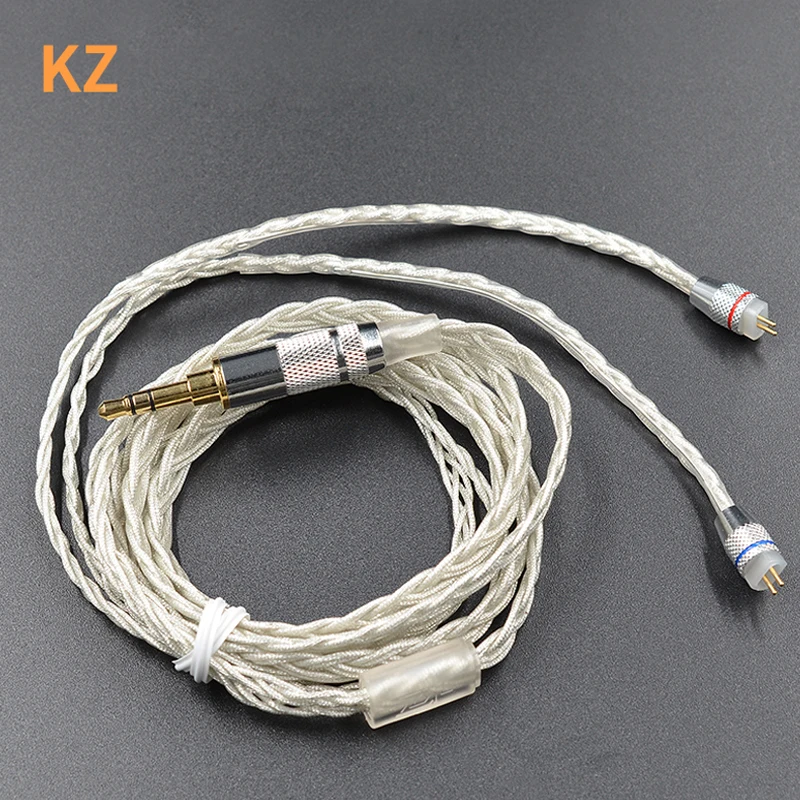 

KZ AS10 KZ ZS10 Dedicated Cable 2PIN Connector Braided Silver Plated Cable KZ 2Pin Cable Use For AS10/ZS10/ZST/ZSR/ES4 KZ BA10
