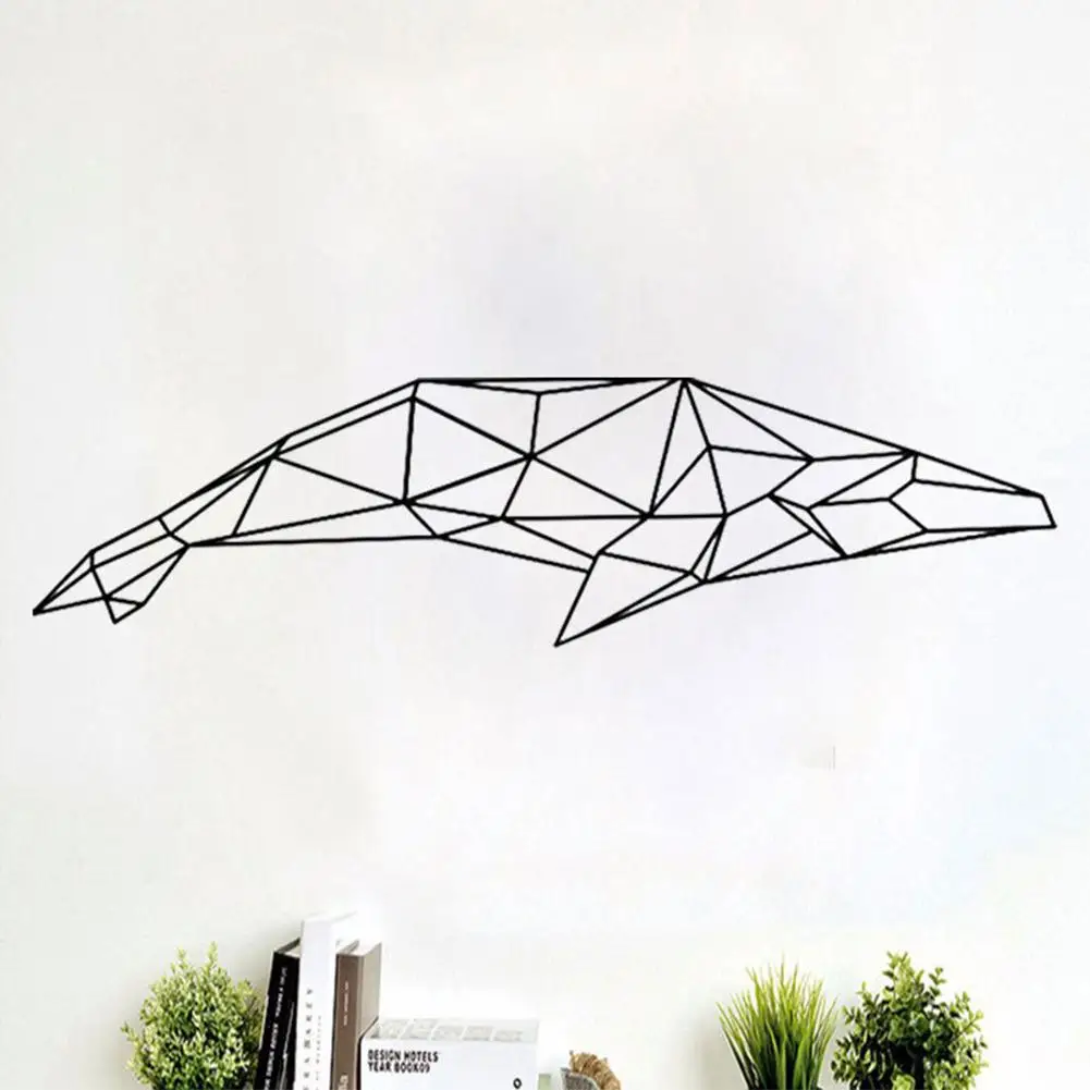 Adeeing Unique Geometric Animal Wall Sticker Creative Art Mural Home