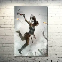 Tomb Raider Лара Крофт игры Книги по искусству Шелковый плакат печать 13x20 32x48 inchestourniquet оказать изображение для Декор в гостиную 018