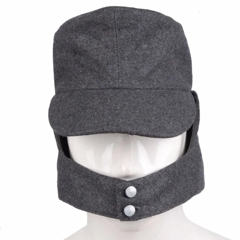  WWII GERMAN ARMY EM PANZER M43 M1943 FIELD WOOL CAP GREY IN SIZES