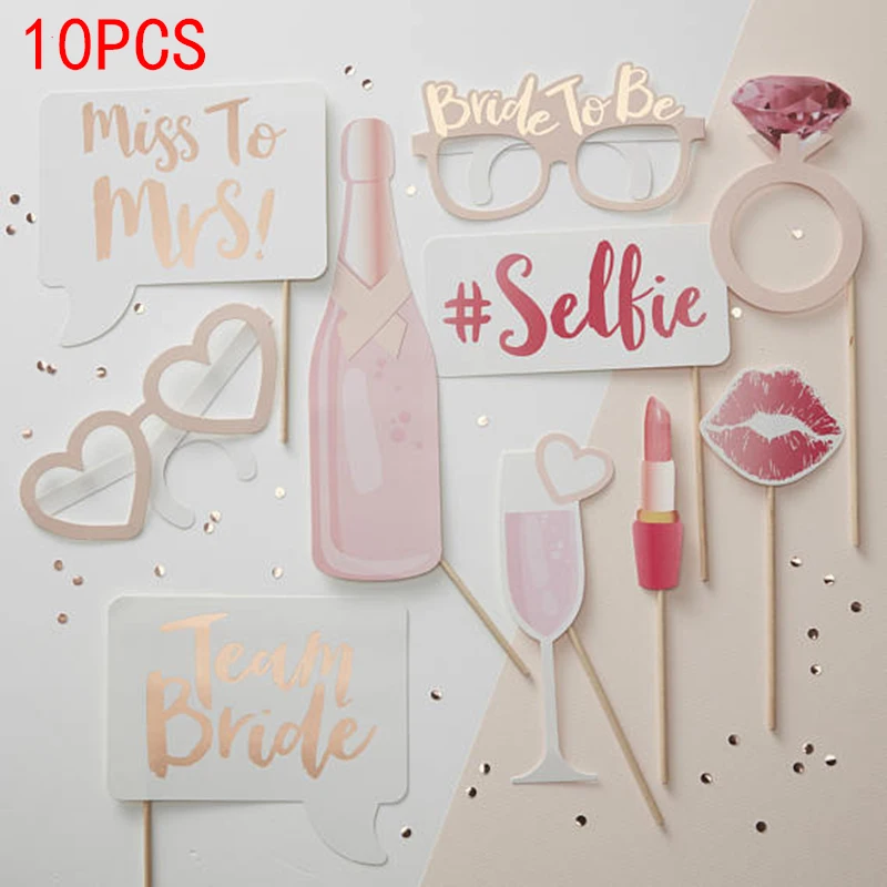 10 шт. девичник Photo Booth Опора команды To be Bride Photobooth Свадебные украшения душ supplie|bride to