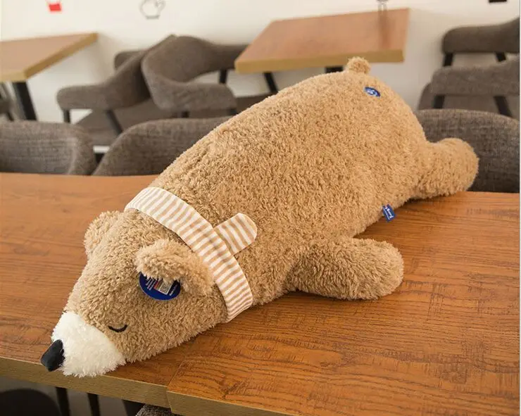  about 55cm lovely brown bear plush toy prone bear soft doll christmas gift b1833