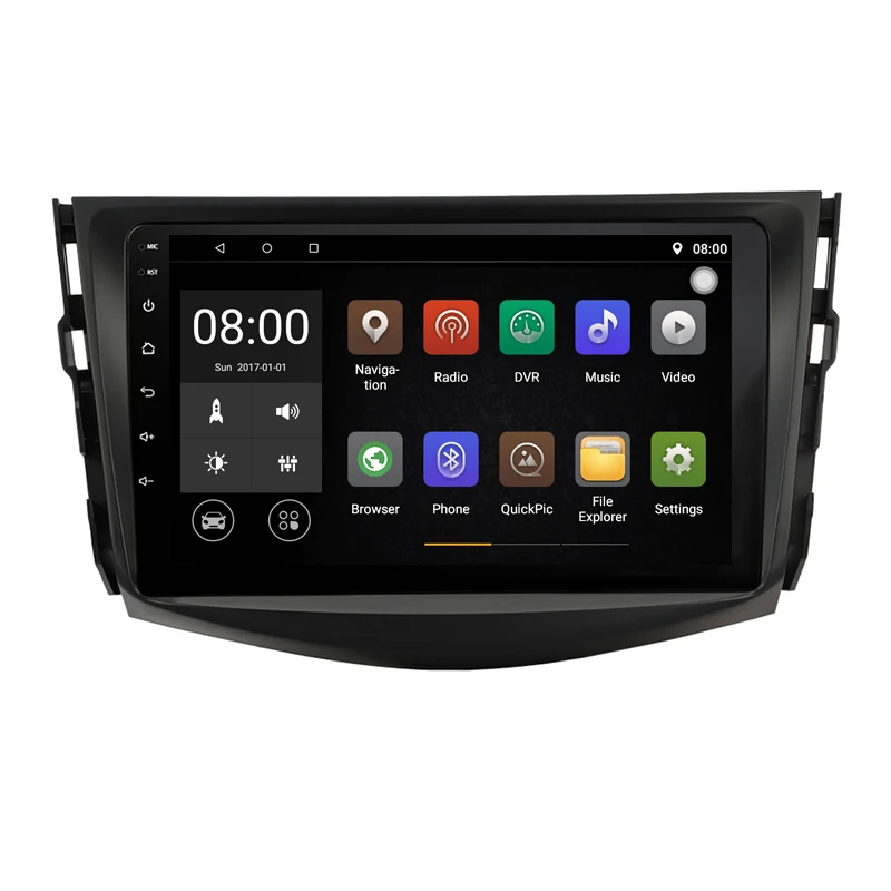 Android 9 1 четырехъядерный 1024*600 8 дюймов два Din автомобильный DVD GPS для Toyota RAV 4 RAV4 2007-2011