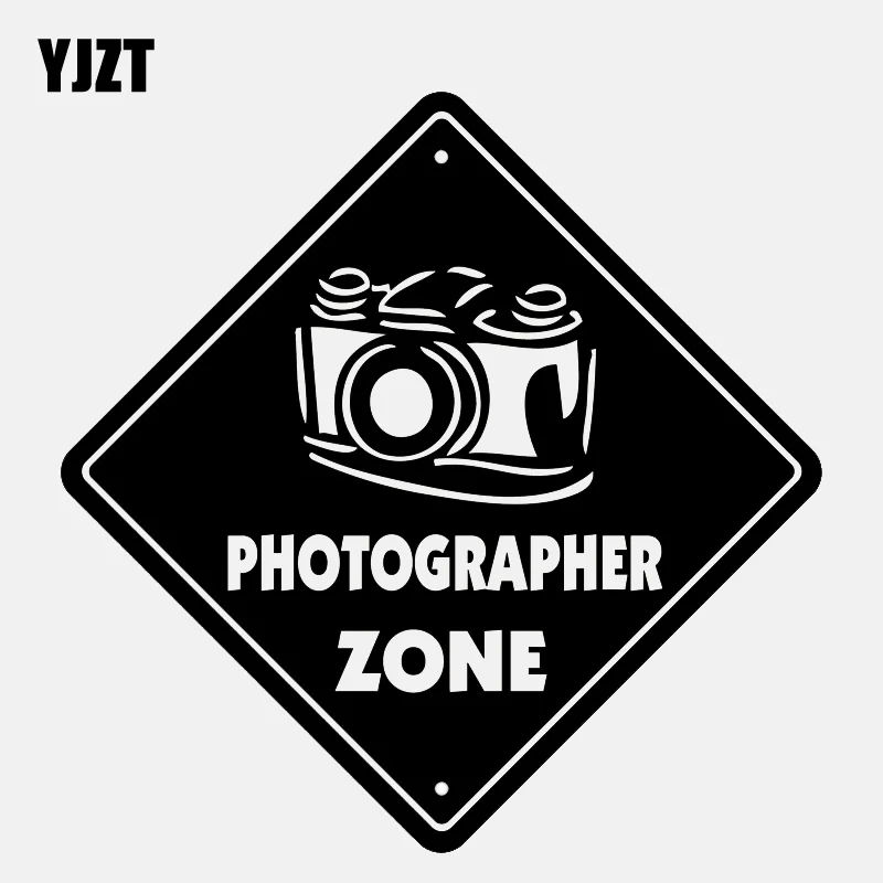 YJZT 13 5 см * фотограф зона объектив пленка виниловая черная/Серебристая Наклейка на
