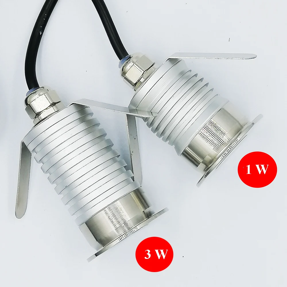 12 V 24 V IP67 1 W 3 W LED Einbau Deck Boden Licht Im Freien Wasserdichte Garten Unterirdischen LED Licht lampe Boden Landschaft Beleuchtung