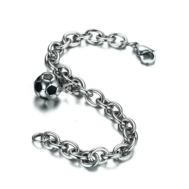 

2019 stainless steel wholesale bracelets for women mens bracelet punk health pride luxury fashion free shiping footballs