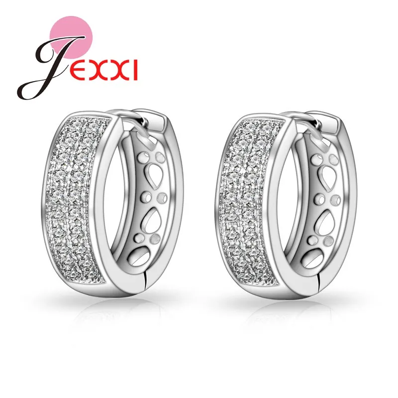 JEXXI Full Shiny CZ font b Diamond b font High Quality Sterling Sliver Fashion font b