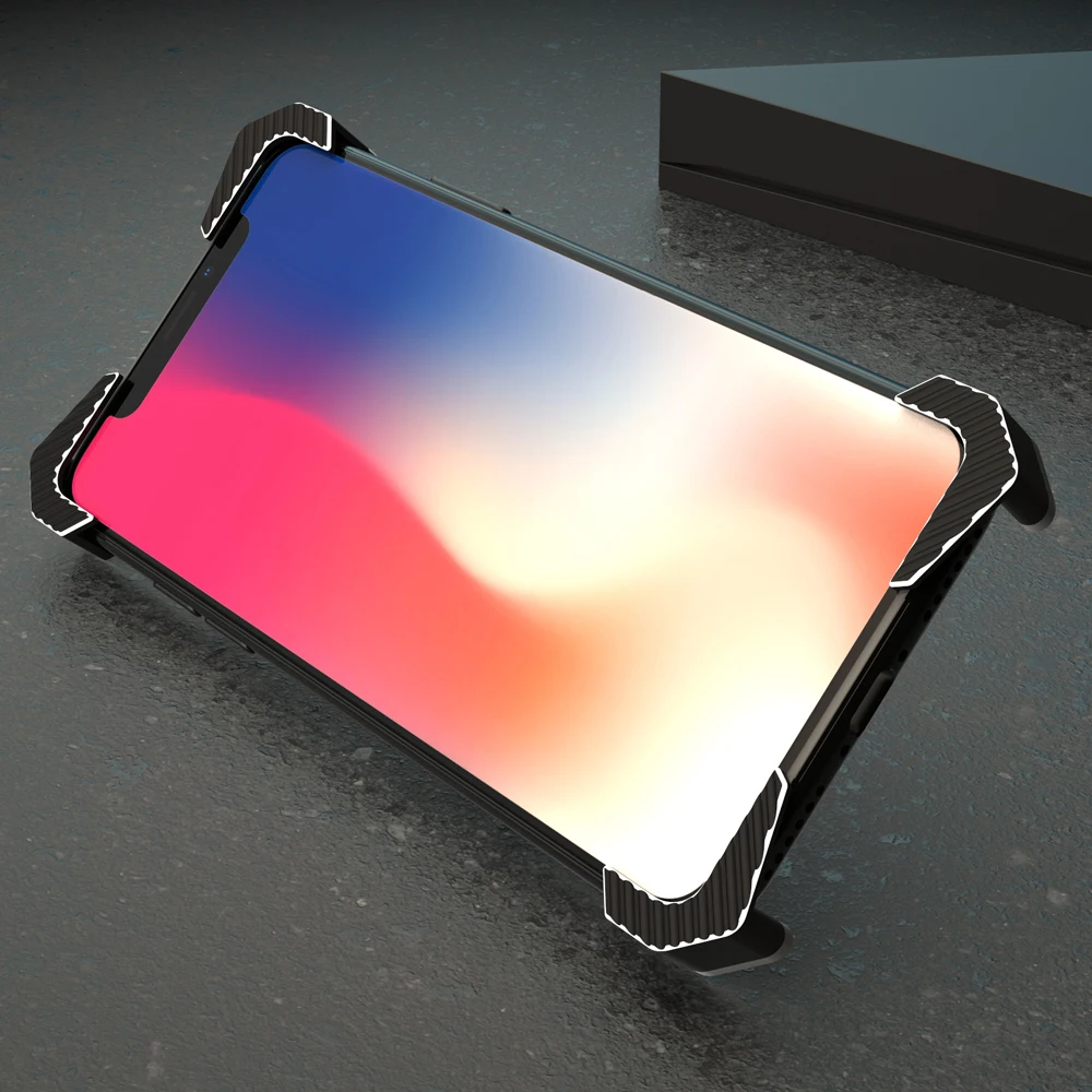 Для Apple iphone X XR XS MAX 7 8 6 6s Plus чехол Роскошный 3D Жесткий Алюминиевый металлический каркас кольцо держатель Броня защитный задний бампер