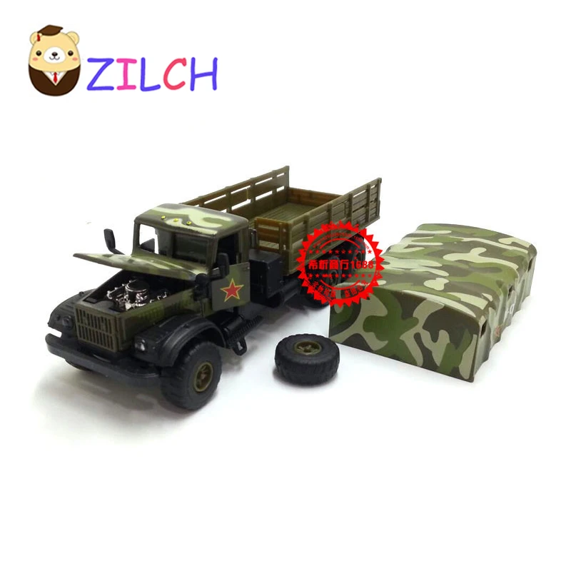 

1:43 Russian military transport troops alloy car model pull back muical flashing toy for children