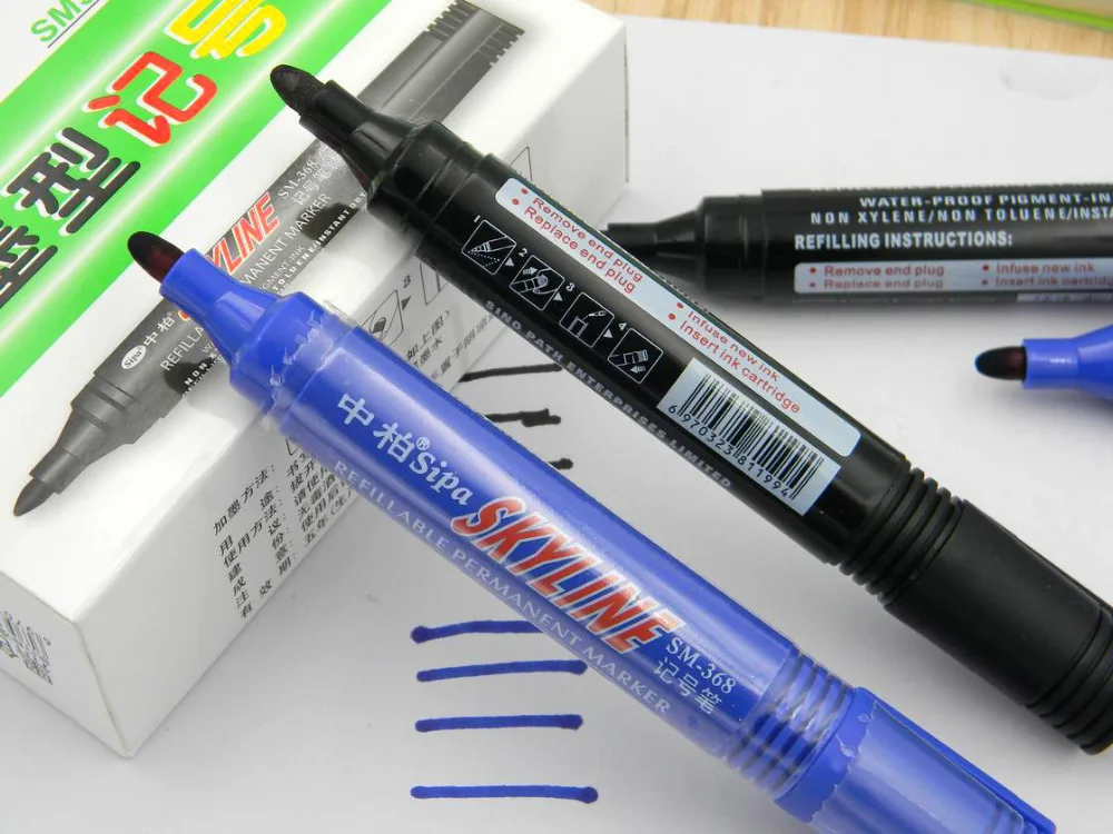 

1pc Write a variety of smooth surfaces High capacity Oily Quick dry Add inkMarker Pens