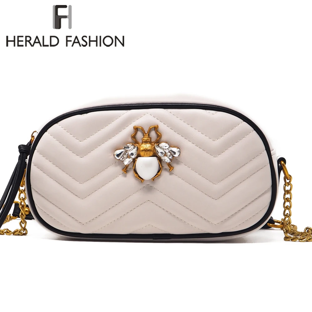 

Herald Fashion Small Women Bags Quality PU leather Messenger Bag Clutch Bags Designer Mini Female Shoulder Bag Women Handbag