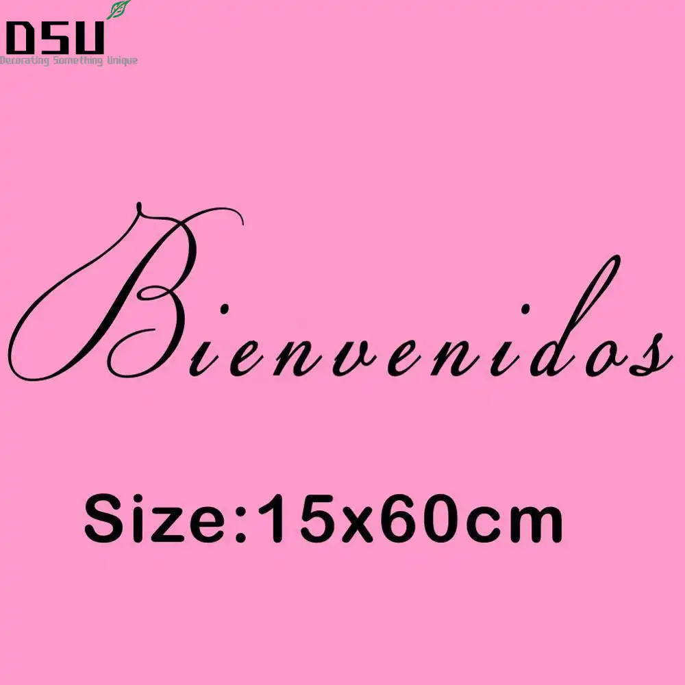 Gran Oferta Frase En Espanol Vinilo Pegatinas De Pared Bienvenidas