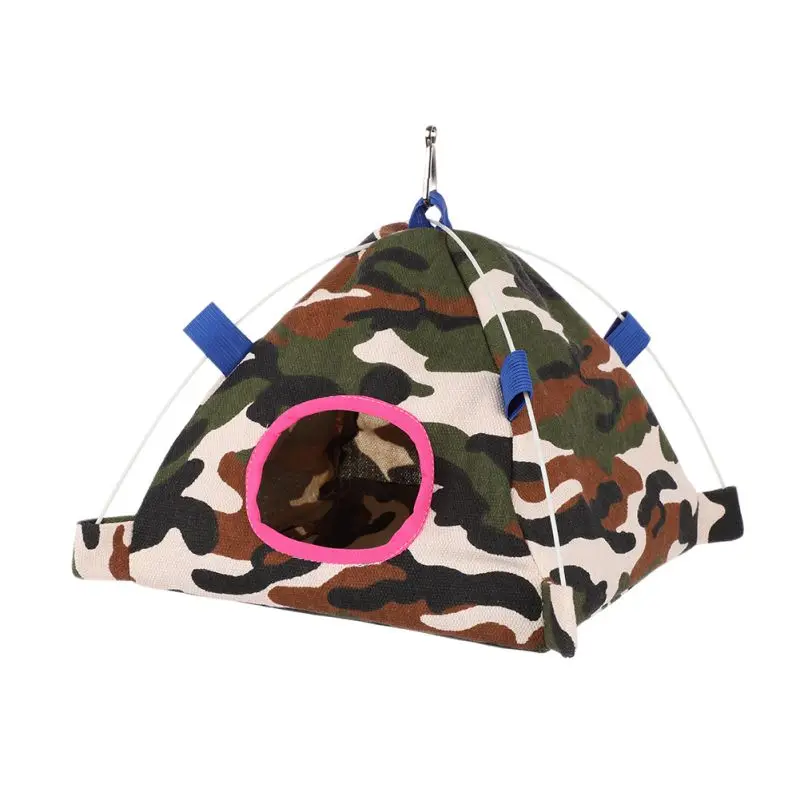 Pet Multi Shapes Optional Canvas Hammock for Small Animals Bird Hanging Tent Nest Window Viewing Bird House - Цвет: B