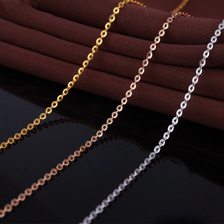 Titanium Steel Length 45cm Women Naked Chain Necklace/ Fashion DIY Chain /Cheap Necklace-in 