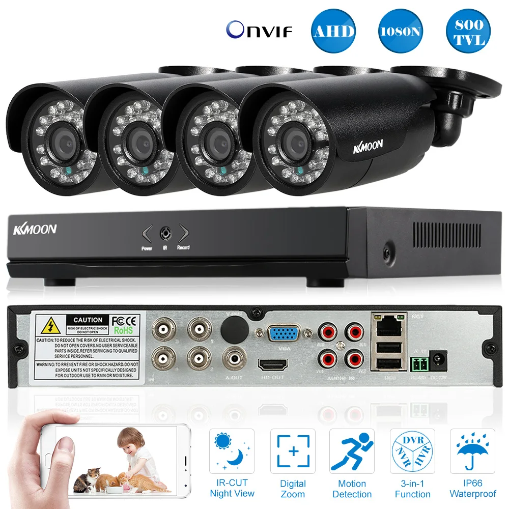 bilder für KKmoon 4CH 800TVL CCTV System Außen 4CH 960 H D1 DVR 4 stücke Wasserdichte IR Überwachungskamera Home Videoüberwachung 4 stücke Kabel bilder für KKmoon 4CH 800TVL CCTV System Außen 4CH 960 H D1 DVR 4 stücke Wasserdichte IR Überwachungskamera Home Videoüberwachung 4 stücke Kabel