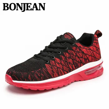 

2020 Summer New Men's Shoes Light And Breathable Casual Shoes Flying Woven Breathable Upper Air Cushion Comfortable Sole