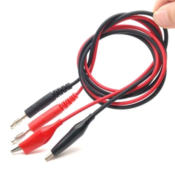 

1 Pair Alligator Testing Cord Cable Lead Clip to Banana Plug for Multimeter Test High Quality