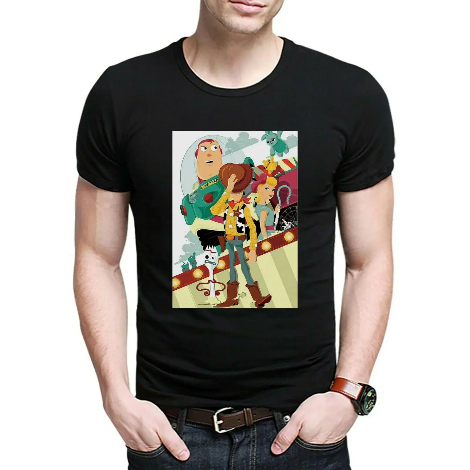 Футболка Pixar Toy Story 4 Forky Woody Buzz lightyear для мужчин и женщин TS1Tops оптовая продажа