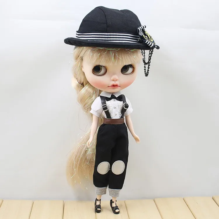 Blyth doll icy joint body licca одежда в стиле панк наряды с шапочка комбинезоны