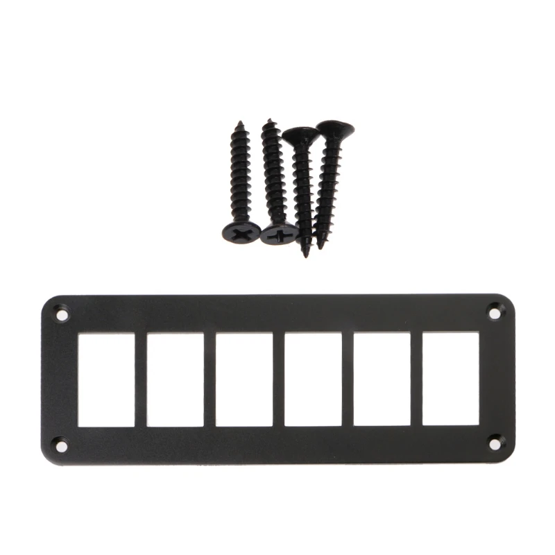 

Aluminum Rocker Switch Panel 6 Way Housing Holder For Car Boat Auto Parts