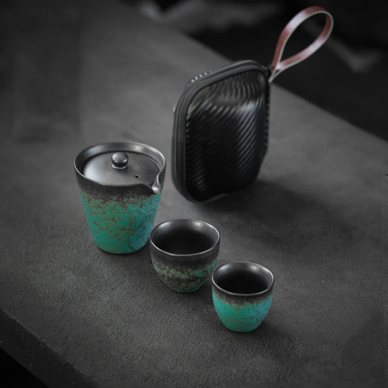 SIBAOLU 1 Pc Chinese Porcelain Tibetan Sea Blue Glazed Quick Cup Tea