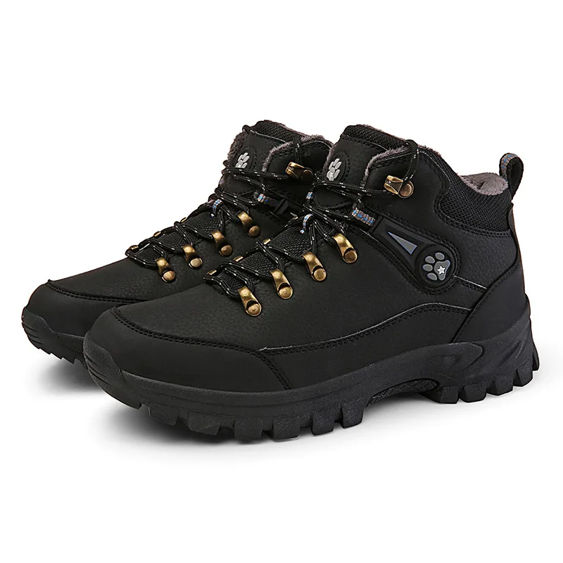 

BRKWLYZ Brand 2019 Rome Boots Men Warm Winter Snow Boots Waterproof Lace-Up Motorcycle Boots Handmade Shoes Casual shoes