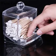 Holders Q-tip Swab Toothpick 1PC 2016 Acrylic Cotton Organizer Box Cosmetic Stick Holder Storage Case Spool Free Shipping Nov 28