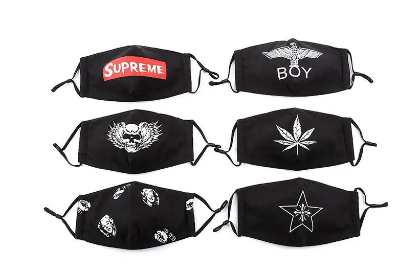 

Men's and women's winter anti-haze dust-proof thermal masks three-dimensional PM 2.5 cotton black printed masks