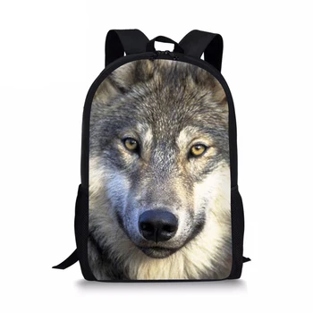 

Customized 3D Wolf Printing Primary School Bags Children Orthopedic Design School Backpack Boys Bookbags Shoulder Bolsa Escolar