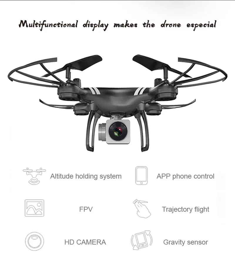 

2018 XKY KY101 RC Drone Wifi FPV HD Adjustable Camera Altitude Hold One Key Return/Take Off RC Quadcopter Drone VS Syma X5