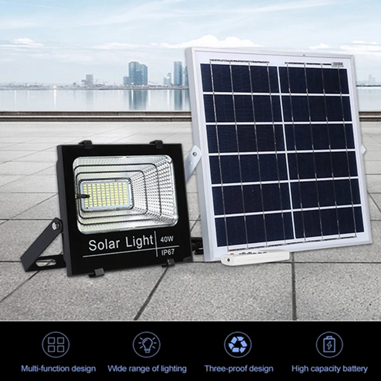 

25W 40W 60W 100W Led Solar Flood Light Outdoor Waterproof Floodlights Garden High Lumens Focus Work Lighting DC12V Bulb LED Lamp