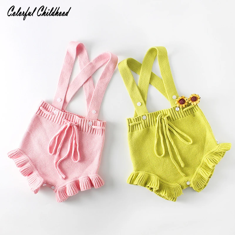 

Newborn baby romper Autumn Winter costume boy/girls clothes knited overalls children jumpsuit girls clothing 0-24m