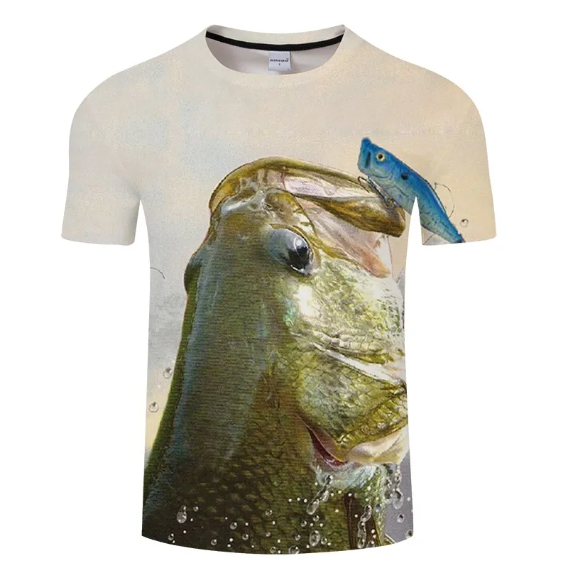 Забавная футболка с 3d принтом тропической рыбы, футболки для мужчин и женщин, футболка с коротким рукавом, топы, футболка в стиле хип-хоп, уличная одежда размера плюс, Повседневная S-6XL - Цвет: TXKH1325