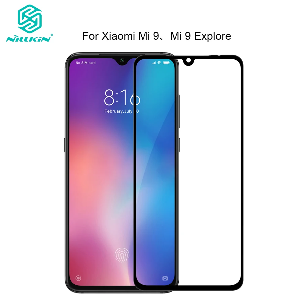 Защитная пленка для экрана Xiaomi mi 9 Explore ORE/mi 9, полностью покрывающая закаленное стекло NILLKIN XD CP+ Max, с закругленными краями, твердость 9 H, 6,39 дюйма