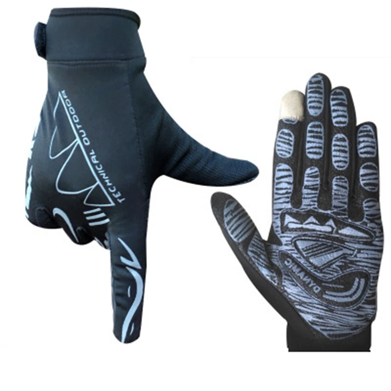 Велосипедные перчатки с сенсорным экраном, спортивные противоударные Нескользящие дышащие перчатки для горного велосипеда, мужские и женские велосипедные перчатки из губчатой ткани с длинным пальцем
