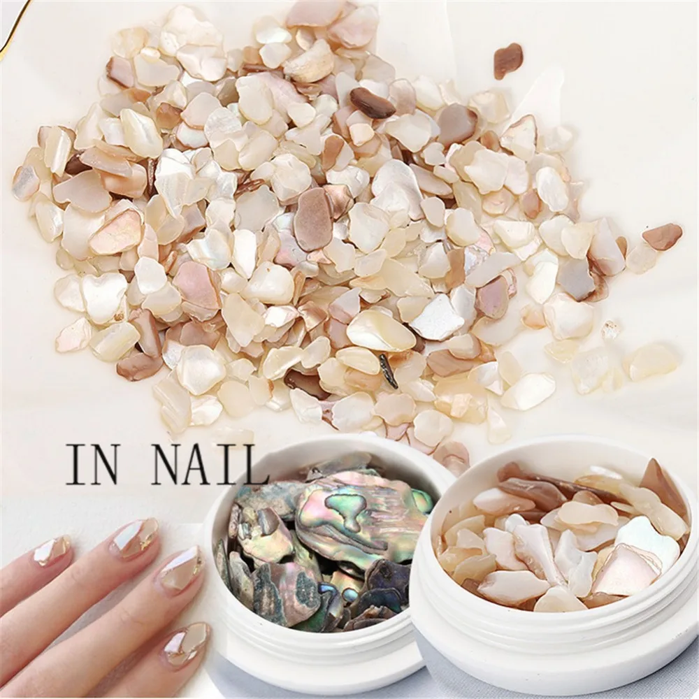 

1 Box Shell Stone Nails Art Sequins for Nail UV Gel Polish Nail Flakies Decoration of Nail Accessories