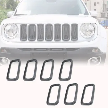 

ABS Bumpers Protector Stickers Front Grille Cover Decoration Car Stickers Cover Chrome For Jeep Renegade Car Exterior Styling