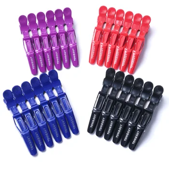 Günstige 6 Stücke Haar Clips Mund Friseur Schnabel Schnitte Clips Krokodil Haarnadeln Salon Haarpflege Styling Werkzeuge