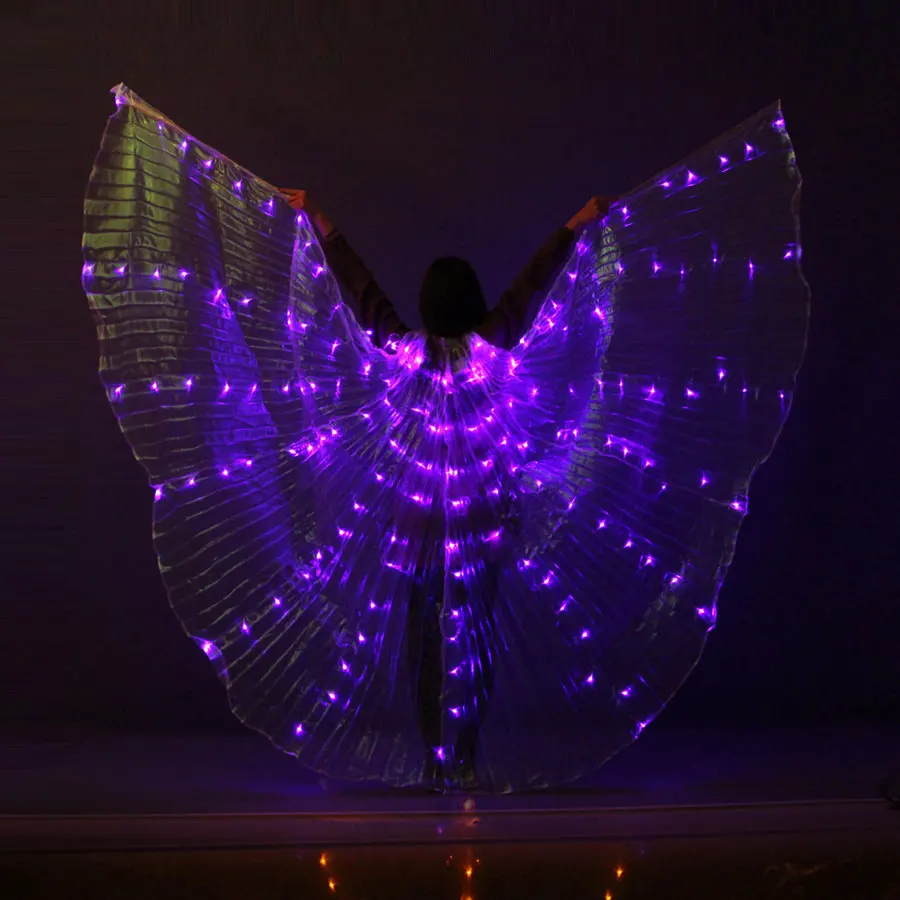 Танец живота светодиодный Isis Крылья красочные популярные сцены реквизит крылья реквизит с палкой вечерние подарки танец живота