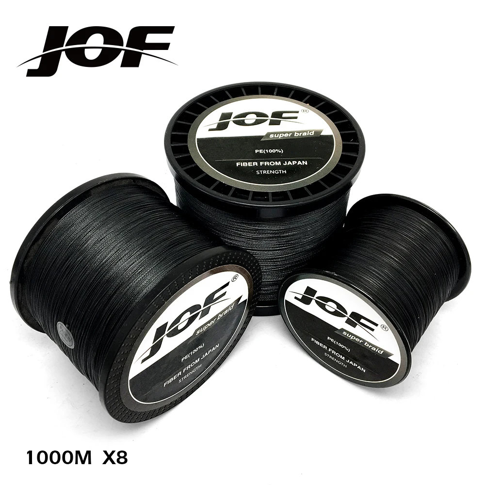 Buy JOF PE Braided Fishing Line Black Multifilament Fishing Cord Strong 8