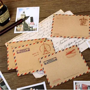 

10 pcs/set Mini Retro Vintage Kraft Paper Envelopes Korean Stationery Gift