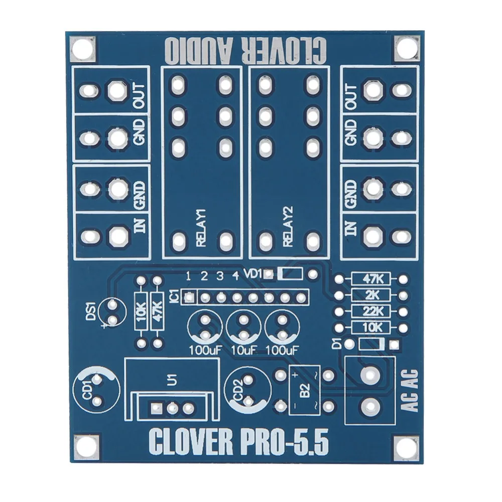 Переменный ток 12-24 V двойное реле Напряжение регулятор Защитная панель динамика модуль DIY Kit аудио Динамик Защита Набор предусилителей UPC1237