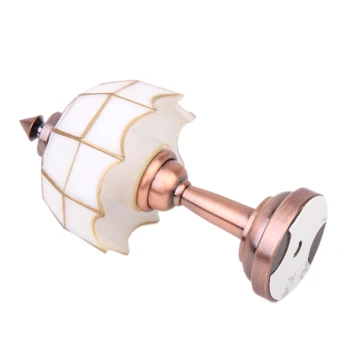 

Bronze Metal LED Desk Lamp Model with Umbrella Shape Lampshade For Dolls House Miniature Decoration