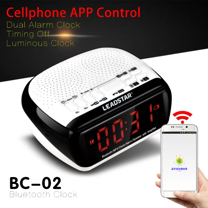 Leadstar беспроводная мини портативная Bluetooth колонка TF FM радио музыка Led двойной