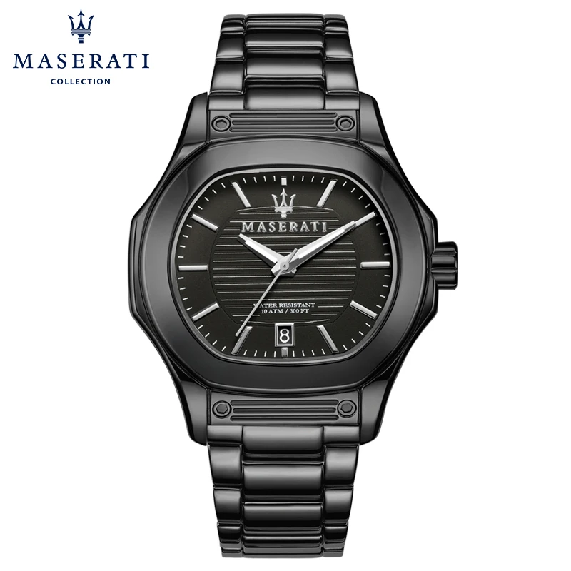 

Maserati Man Casual Quartz Watch Fashion Relojes Hombre 2018 Black Stainless Steel Wristwatches Oval Watches R8853116003