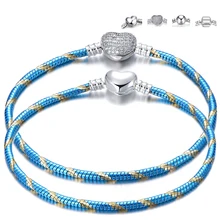 Горячая Распродажа, 17-21 см, подлинный синий золотой браслет-цепочка со змеиным узором и браслет, брендовый браслет для женщин, роскошные ювелирные изделия