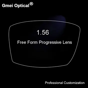 1.56 Digital Free Form Progressive No-Line Multi-Focal Prescription Customized Optical Lenses With Anti-Reflection Coating 2 Pcs