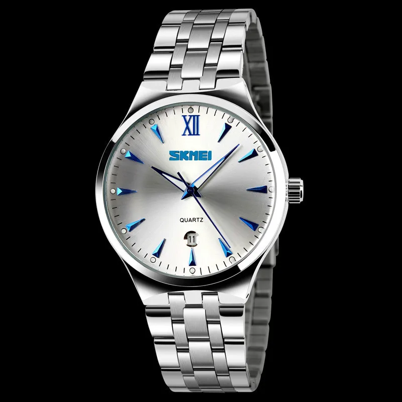 SKMEI кварцевые часы мужские часы люксовый бренд спортивные полностью стальные повседневные деловые наручные часы мужские водонепроницаемые Relogio Masculino