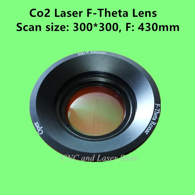 CO2 laser F theta Scan Lens F430 CO2 laser focus lens 300*300mm, CO2